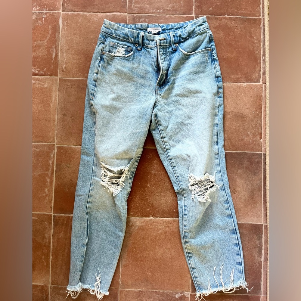 Good American straight leg crop
